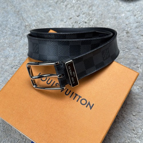 Louis vuitton grey damier belt - louis,