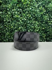 LV Black Belt Checkered matte