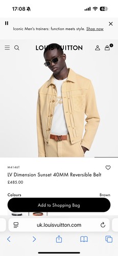 Louis vuitton reversible - reversible, belt